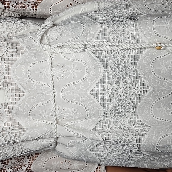 Etcetera Spring 2022 White Lace Dress 3/4 Sleeve‎ Pockets Size 2 - Picture 6 of 16